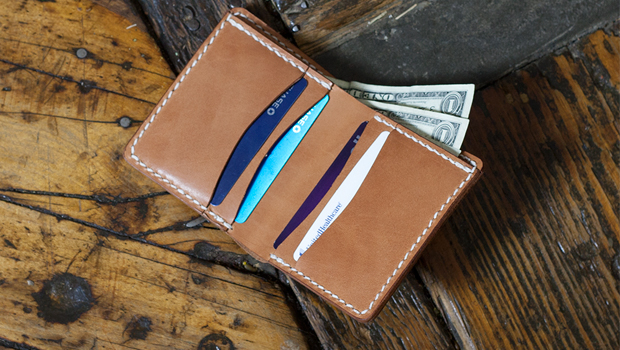 men's single fold leather wallet