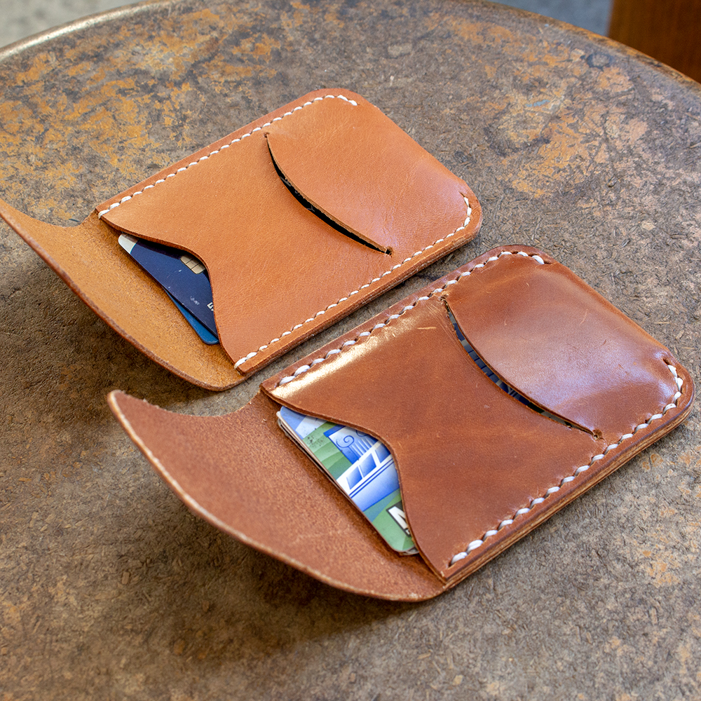 Make A Leather Card Holder with Flap Closure Free PDF Template Set