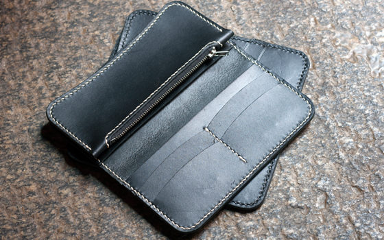 Make A Leather Zipper Long Wallet Template