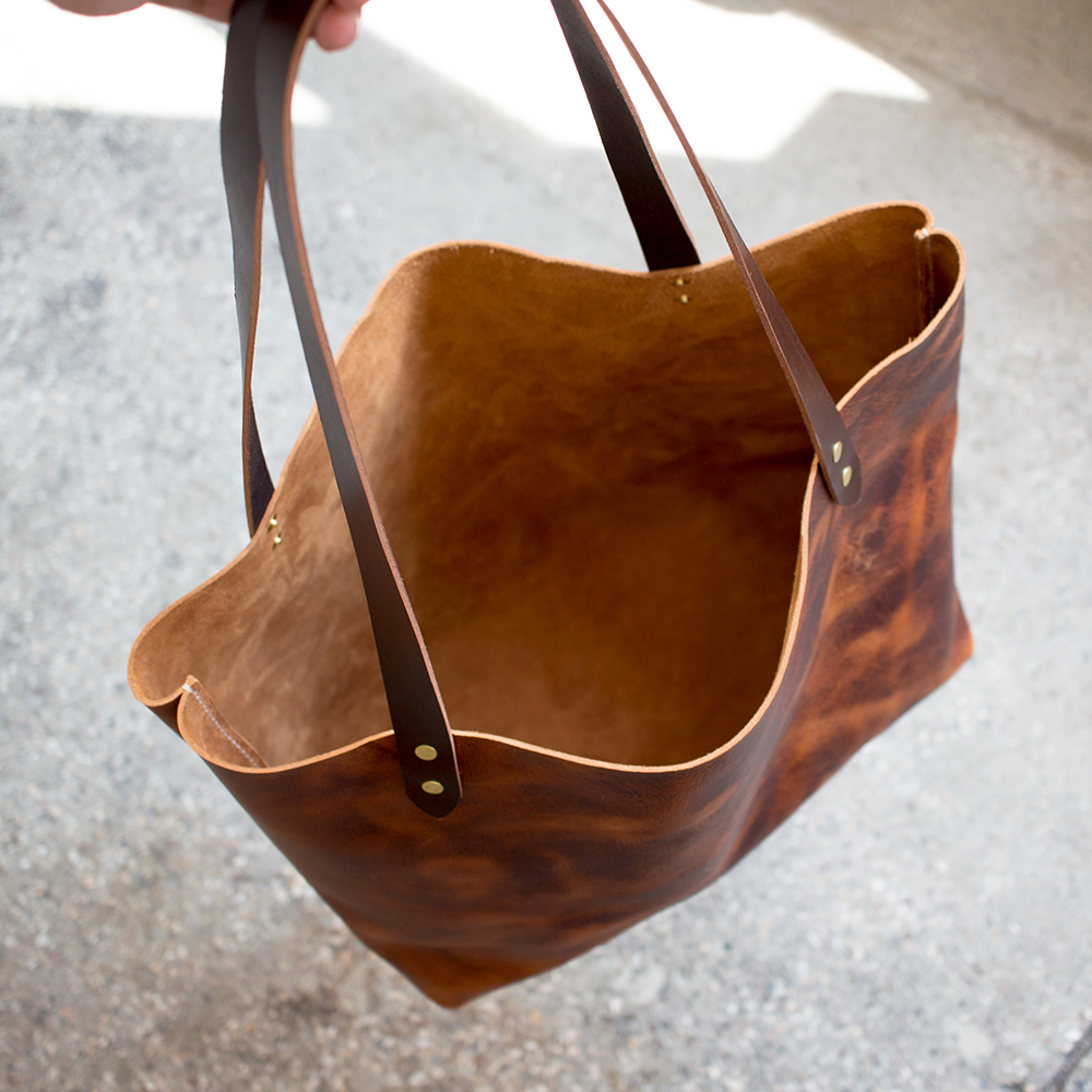 Basic Leather Tote Bag Build Along Tutorial MAKESUPPLY