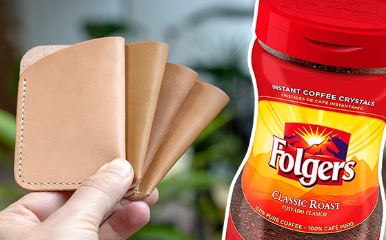 Dye Leather With Instant Coffee